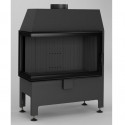 Kurtuve HEATRO 69L ar melnu keramiku, ar kreiso sānu stiklu  , 11kW , 690mm sērijas platums , h=450mm, dūmvada Ø 180mm