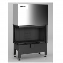 Kurtuve HEATRO 69LH ar melnu keramiku , ar kreiso sānu stiklu, ar durvju pacelšanu , 11kW , 690mm sērijas platums , h=450mm, dūmvada Ø 180mm